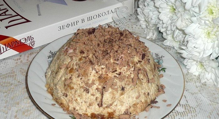 Пряничный тортик с зефиром