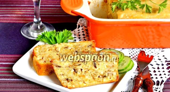 Рисовая запеканка с грибами