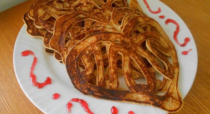 Ажурные блинчики Сердце