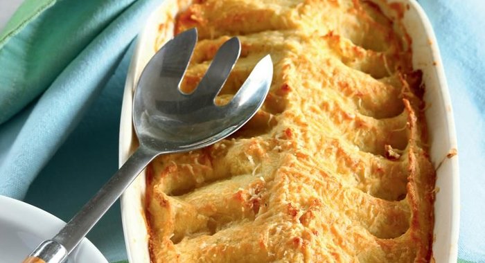 Картофельная запеканка с рыбой