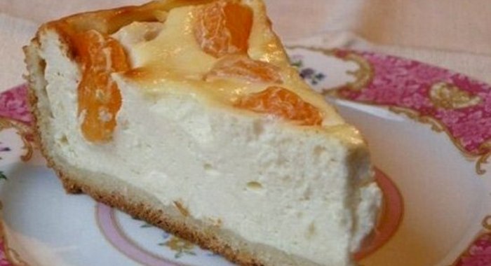 Творожный пирог с мандаринами
