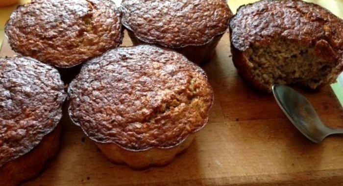 Овсяные банановые кексы с семечками