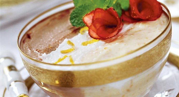 Трехцветный творожный крем