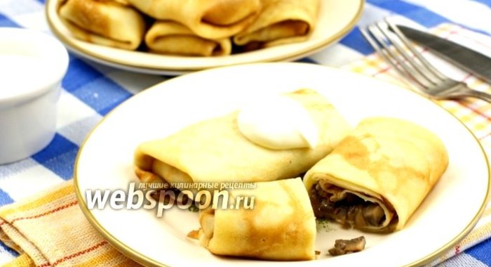 Блины с грибами