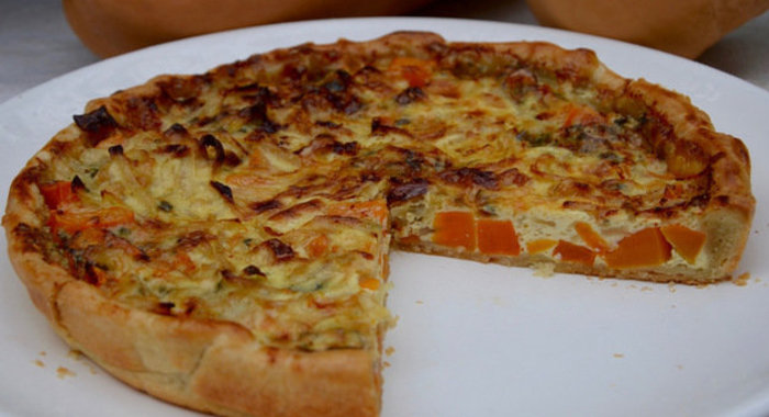 Пирог с тыквой и сыром рокфор