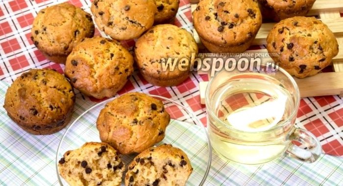 Арахисовые кексы с шоколадом