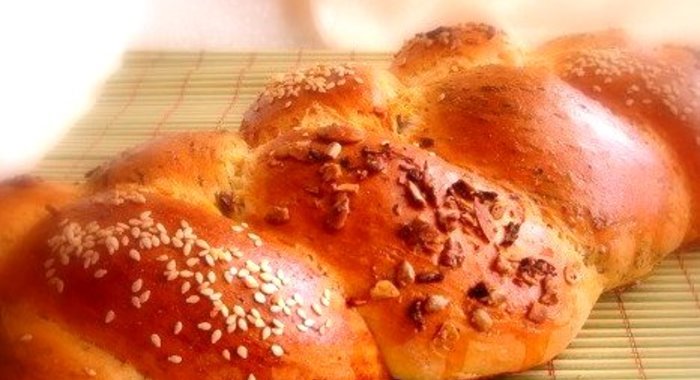 Хлебная трехцветная коса