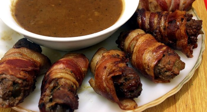 Рулетики из говядины с начинкой