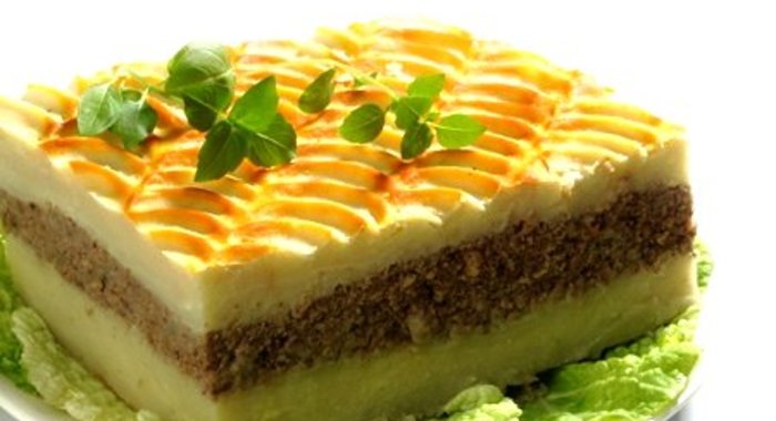 Картофельная запеканка с печенкой