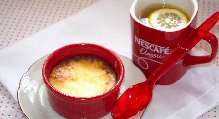 Творожная запеканка с бананом и бальзамиком