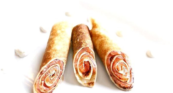 Блины с семгой