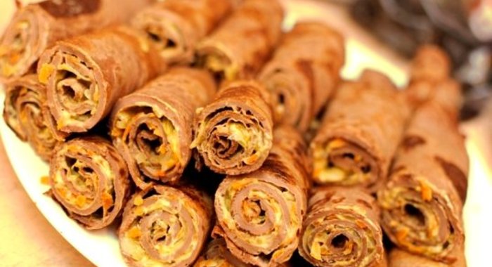 Печеночные блинчики с начинкой