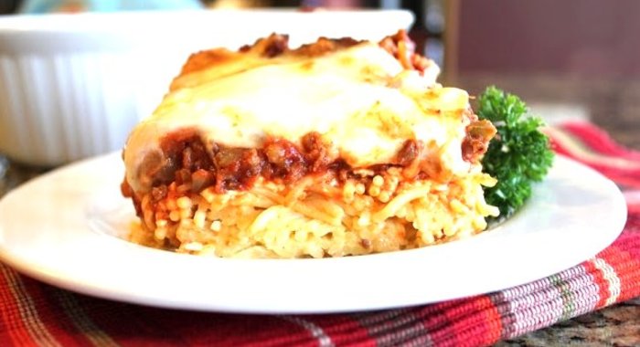 Запеканка из спагетти