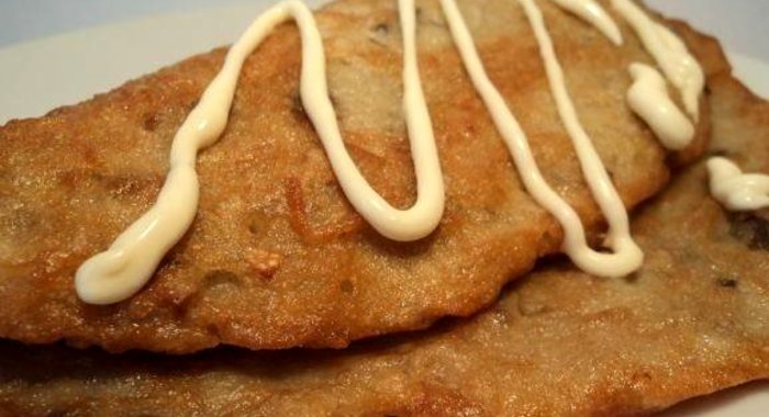 Картофельные блины с грибами