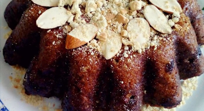 Хлебный пирог с черникой