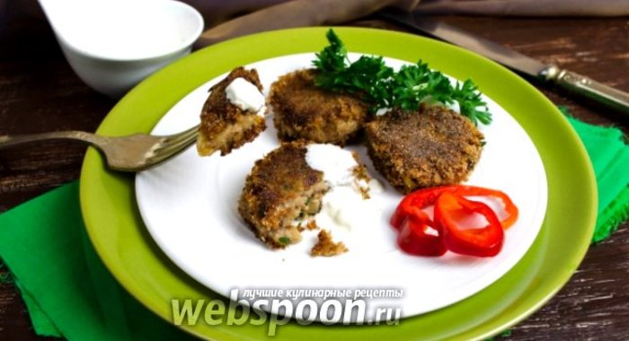 Котлеты с печёным баклажаном