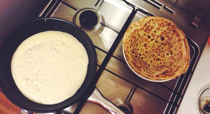 Блины на кефире с содой