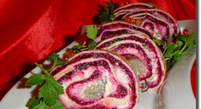 Блины с селедкой - Шуба в блинах