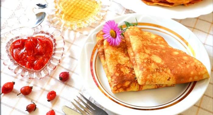 Блины с морковью