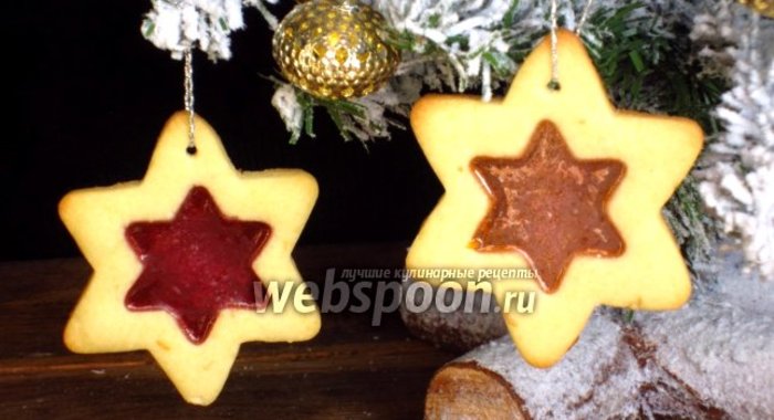 Новогоднее печенье «Стёклышки»