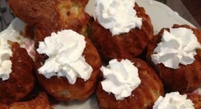 Творожные кексы с грушей