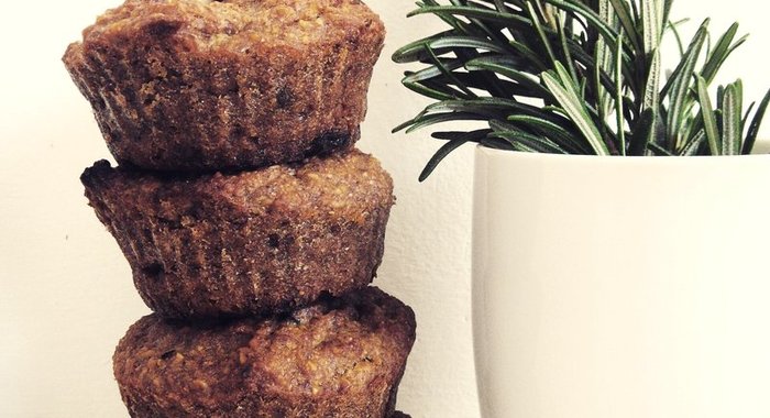 Цельнозерновые маффины с изюмом и грецкими орехами (без сахара и без яиц)