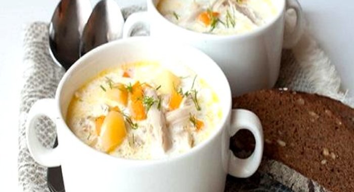 Куриный суп со сливками