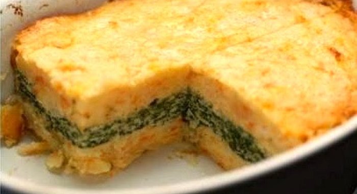 Картофельная запеканка с курицей и зеленью