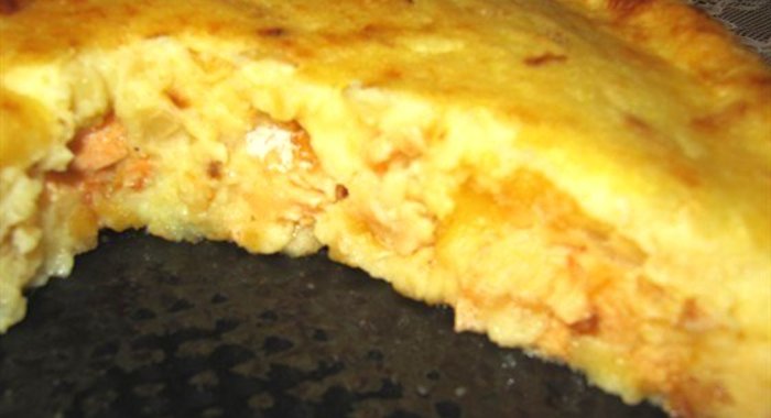 Картофельная запеканка с семгой