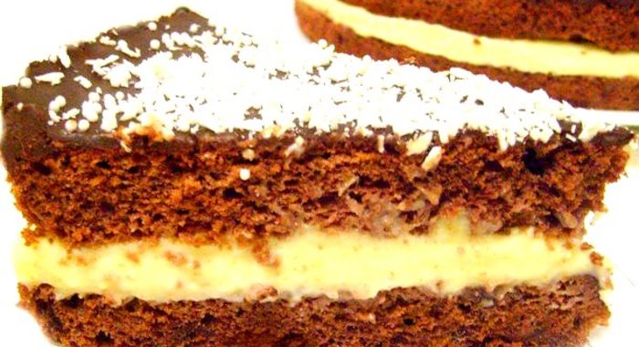 Шоколадно-кокосовый торт