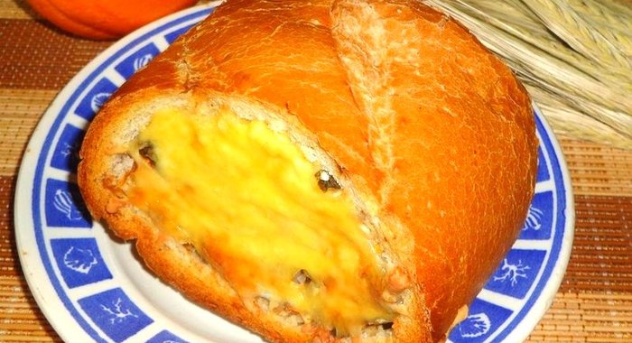 Батон запеченный с гречкой