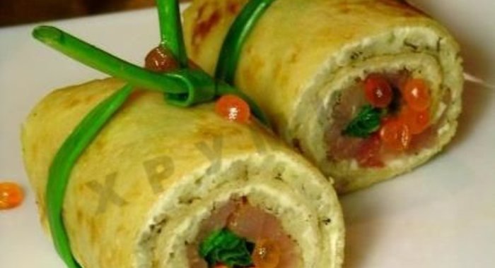 Рулетики из блинов с начинкой