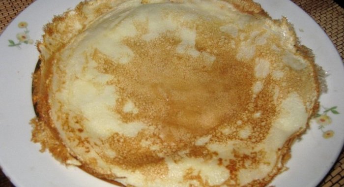 Блинчики на молоке и сметане