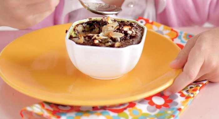 Шоколадно-банановый хлебный пудинг