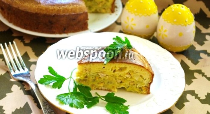 Капустный пирог с курицей