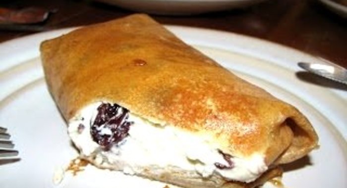 Блинчики с творогом и изюмом