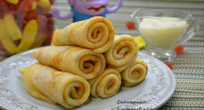 Десертные блинчики с творогом