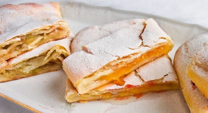 Штрудель из творожного теста