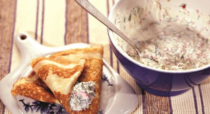 Заправка для блинов из редиса