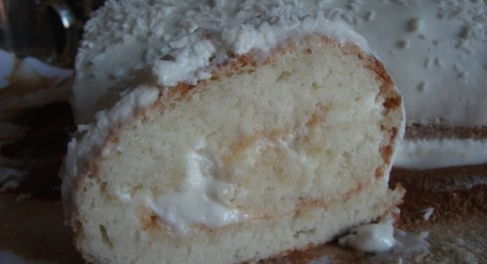 Белый рулет (снежный рулет)