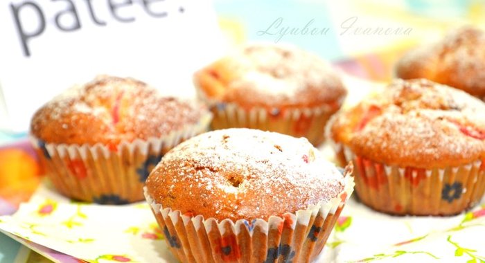 Кексы с ревенем