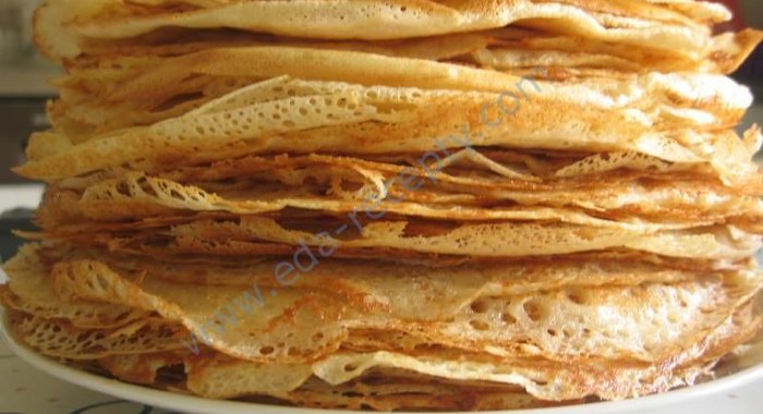 Пышные блины на сметане