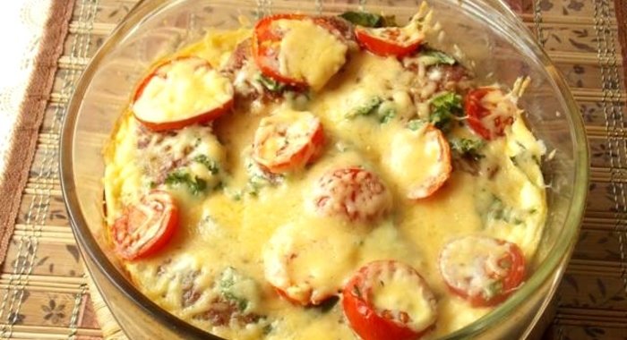 Запеканка с котлетами Сытная