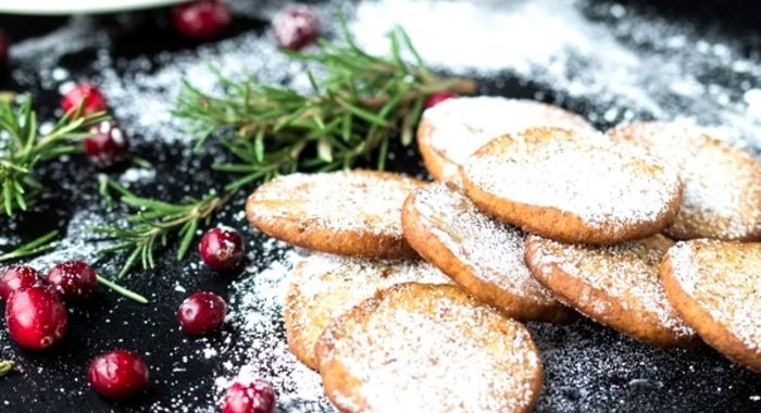 Песочное печенье с клюквой