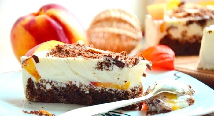 Персиковый торт-суфле