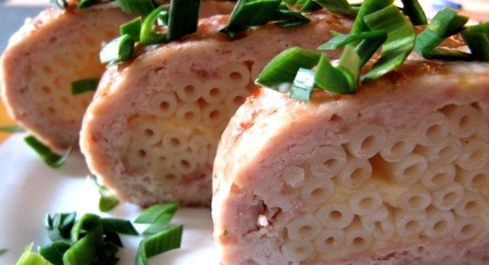 Запеканка мясная с макаронами