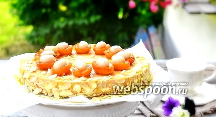 Филадельфия-абрикосовый торт с марципаном