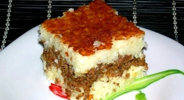 Запеканка рисовая с мясом