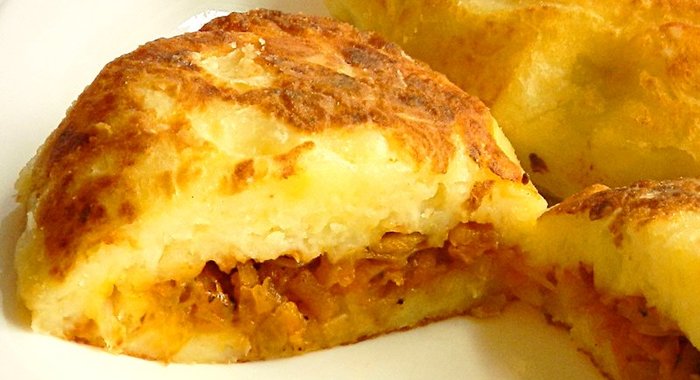 Картофельные котлеты с капустой