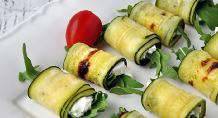 Рулетики из цукини с рикоттой